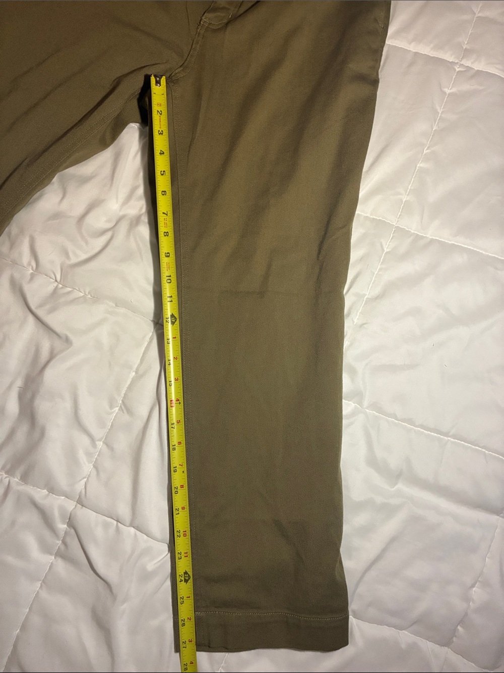 Quince Organic Stretch cotton twill straight leg cropped Pants women’s Sz 12 - Picture 8 of 12